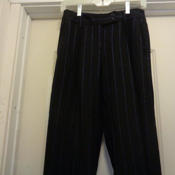 SUITING LADIES BLACK & BLUE WOOLY BLEND LIZ CLAIBORNE SUIT 6 - Picture 7 of 16